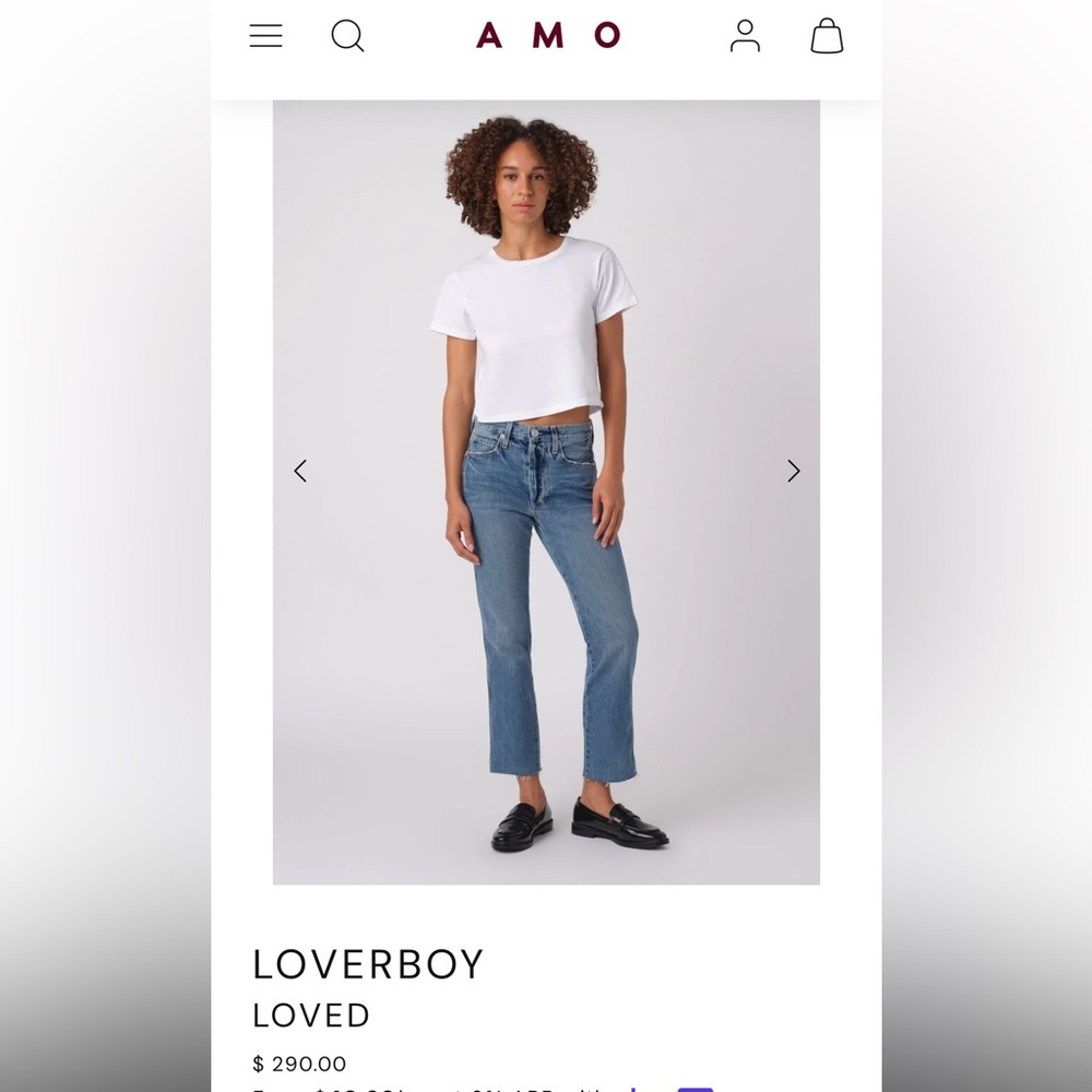 Anthropologie AMO Loverboy Loved Straight Leg Jeans Size 26